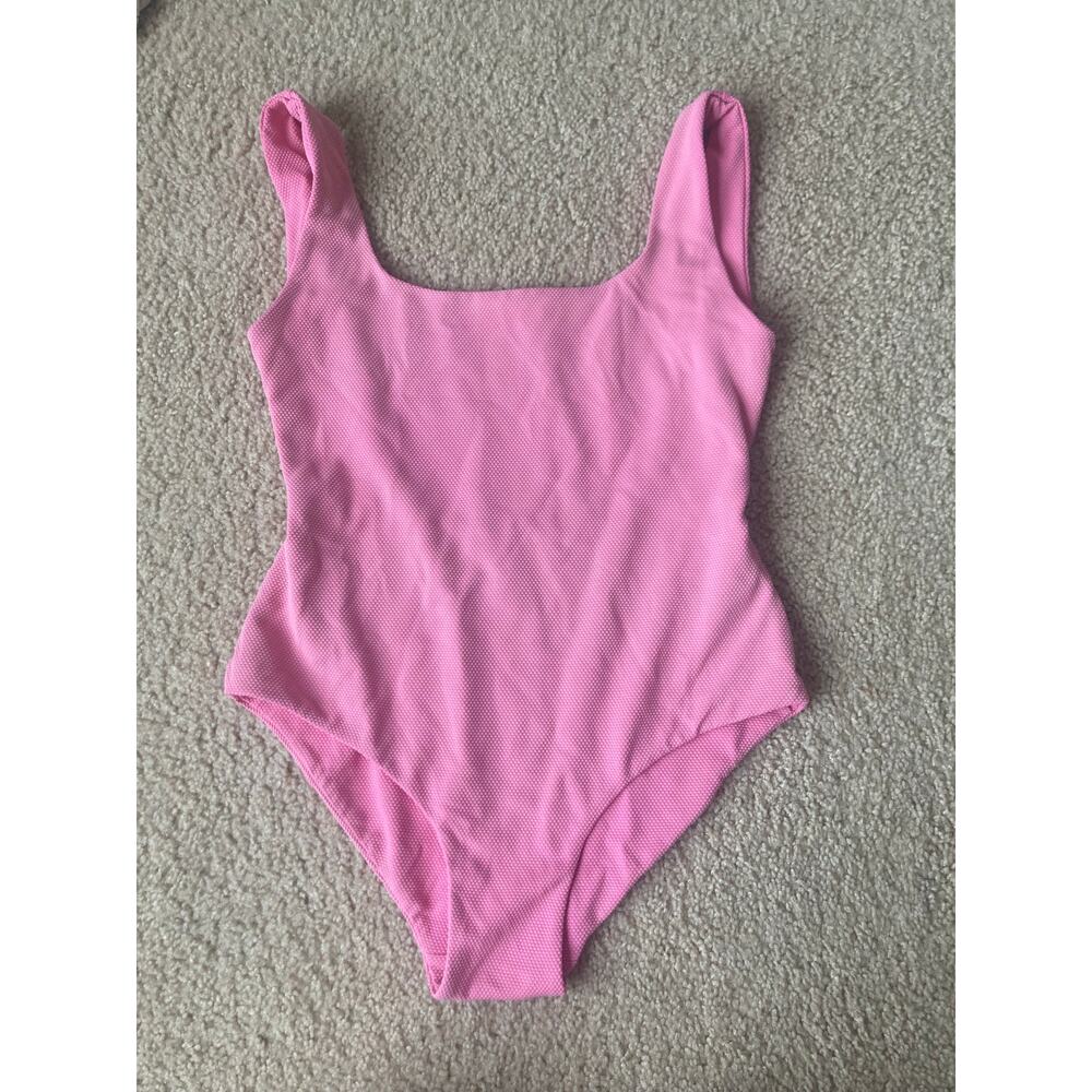 Cossie + Co UPF50 Poppy Waffle Honeycomb Scoop Blush Pink Flamingo Swimsuit 4 - Picture 3 of 8